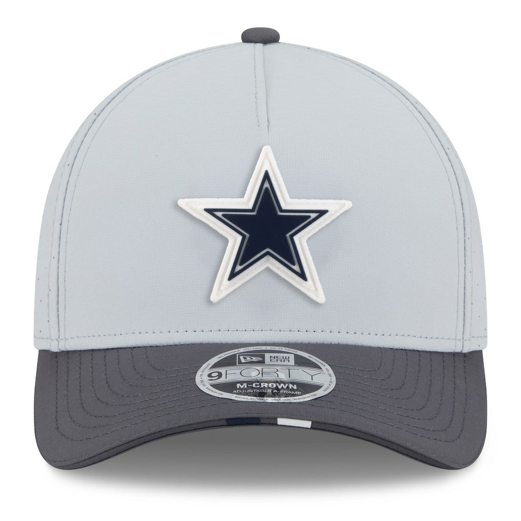 Dallas Cowboys New Era 2025 NFL Training Camp A-Frame 9FORTY Adjustable Hat Gray/Graphite | NFL