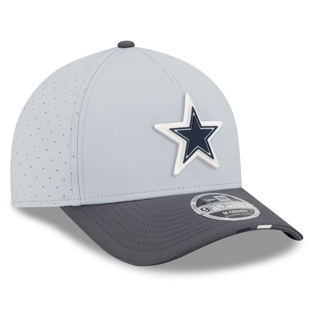 Dallas Cowboys New Era 2025 NFL Training Camp A-Frame 9FORTY Adjustable Hat Gray/Graphite | NFL