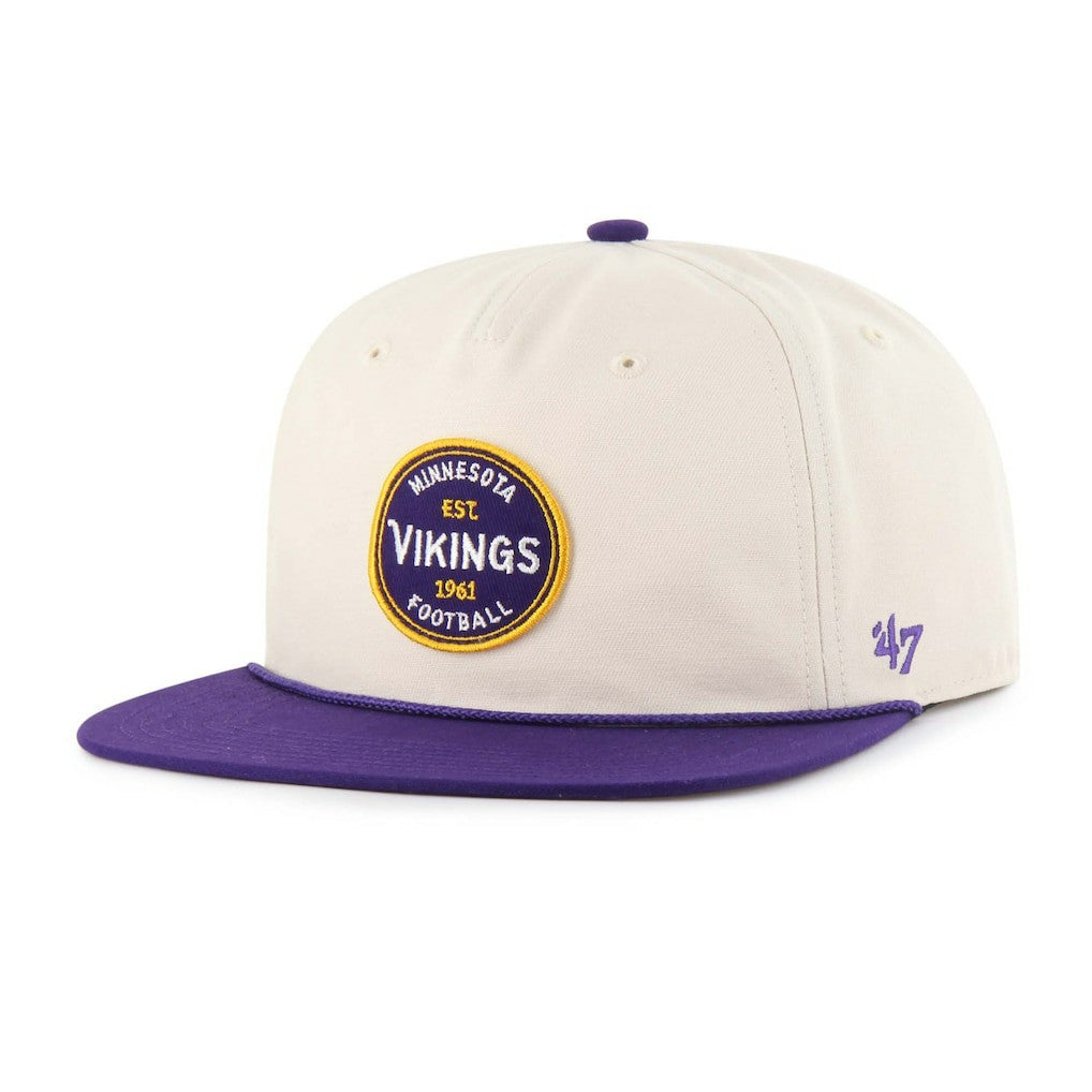 Minnesota Vikings '47 Payson Captain Adjustable Hat Natural | 47 brand