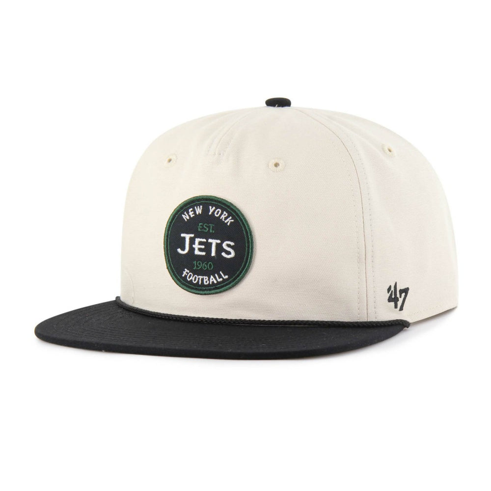 New York Jets '47 Payson Captain Adjustable Hat Natural | 47 brand
