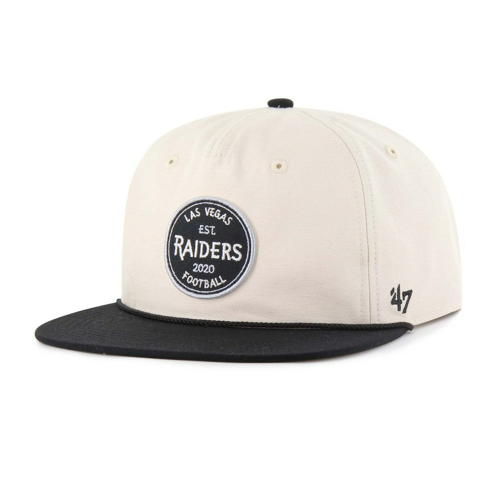 Las Vegas Raiders '47 Payson Captain Adjustable Hat Natural | 47 brand