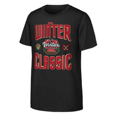 Chicago Blackhawks Youth 2025 NHL Winter Classic Game Day T-Shirt - Black - NHL