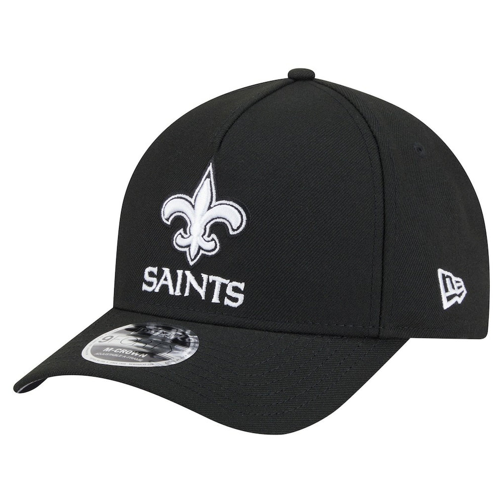 New Orleans Saints New Era Team Collection 9FORTY M-Crown A-Frame Adjustable Hat Black | NFL