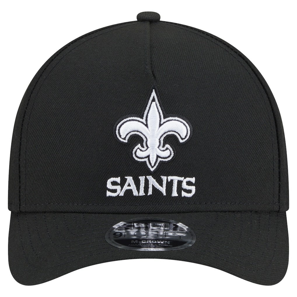 New Orleans Saints New Era Team Collection 9FORTY M-Crown A-Frame Adjustable Hat Black | NFL