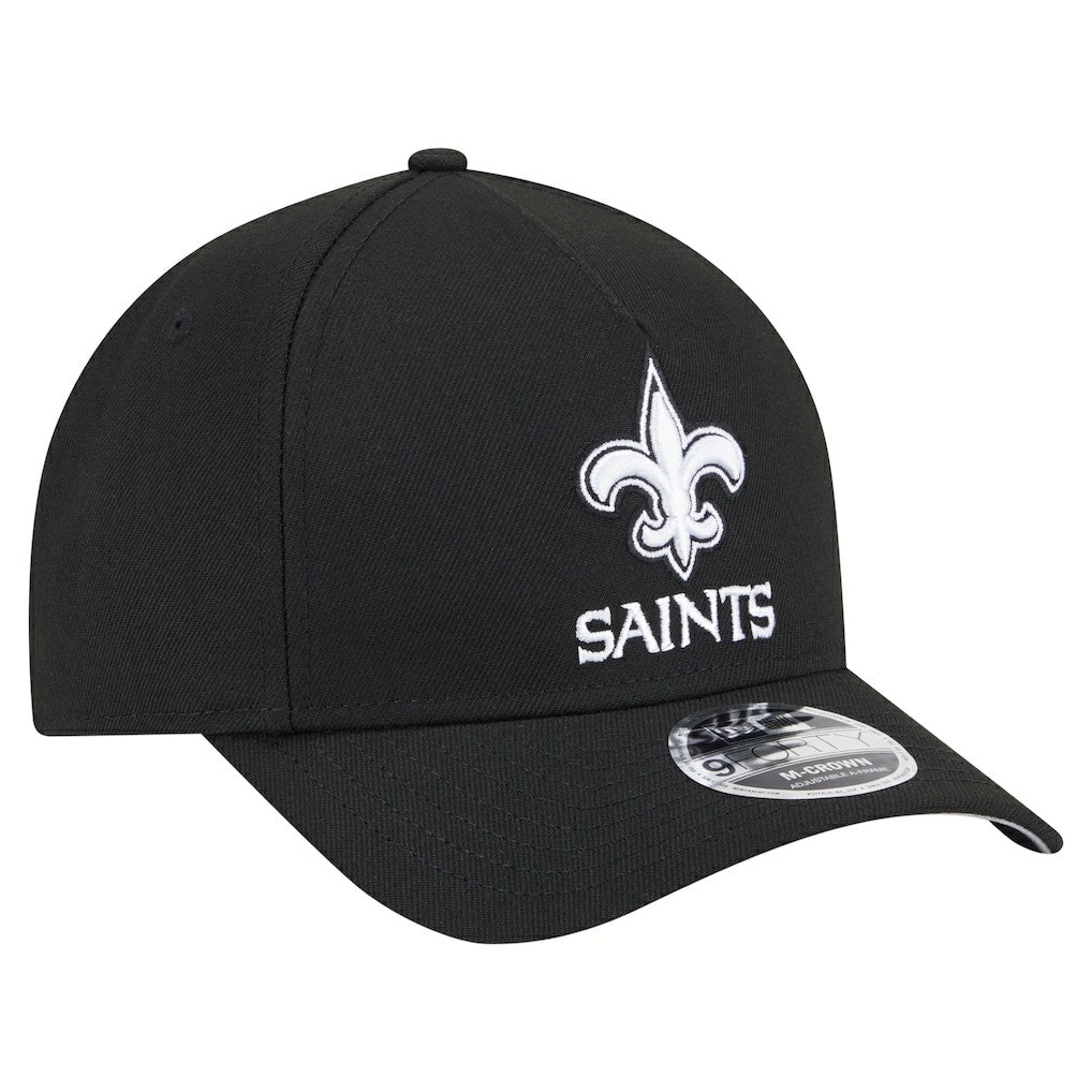 New Orleans Saints New Era Team Collection 9FORTY M-Crown A-Frame Adjustable Hat Black | NFL