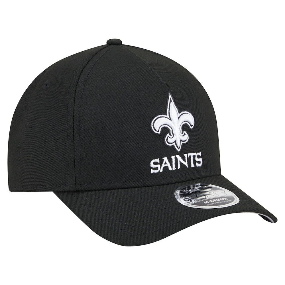 New Orleans Saints New Era Team Collection 9FORTY M-Crown A-Frame Adjustable Hat Black | NFL