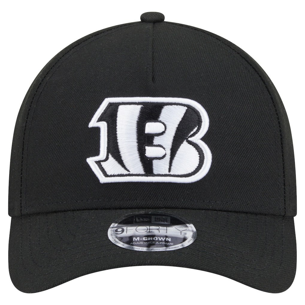 Cincinnati Bengals New Era Team Collection 9FORTY M-Crown A-Frame Adjustable Hat Black | NFL