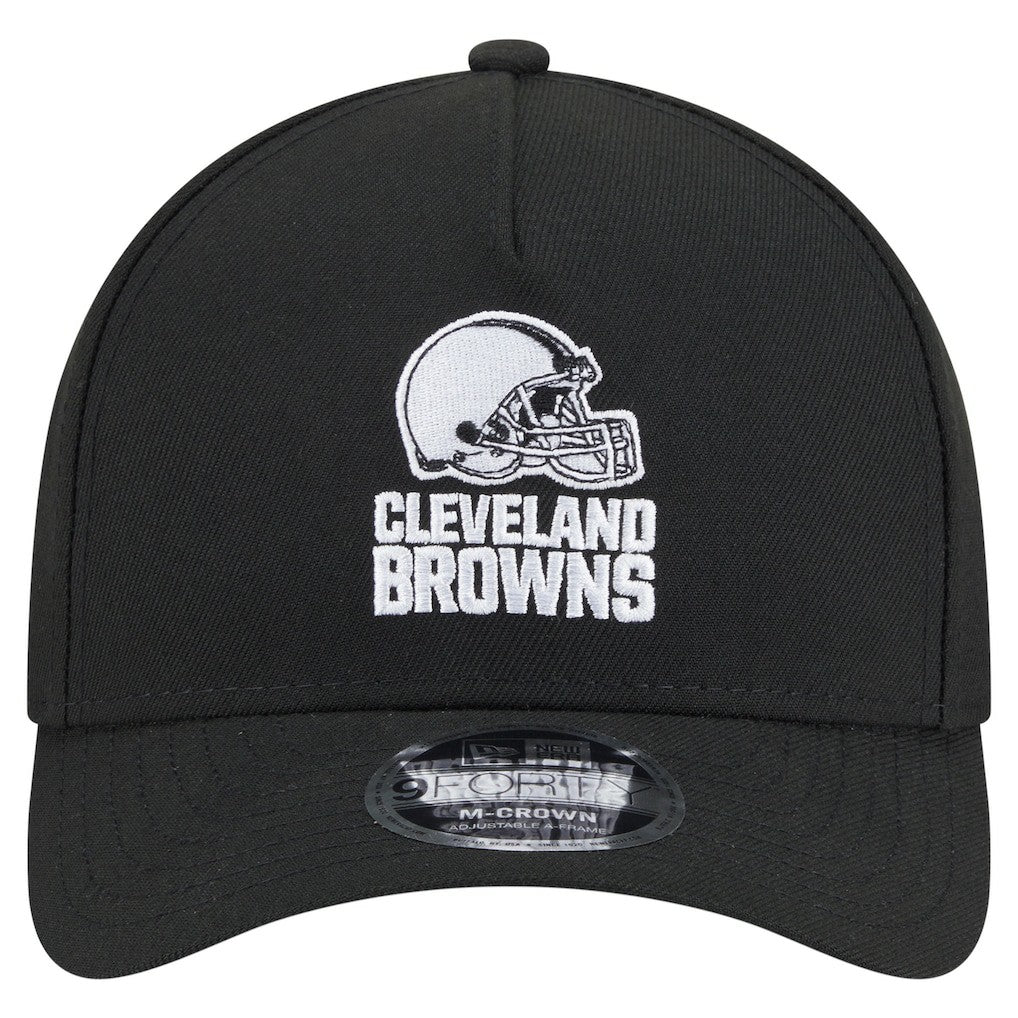 Cleveland Browns New Era Team Collection 9FORTY M-Crown A-Frame Adjustable Hat Black | NFL