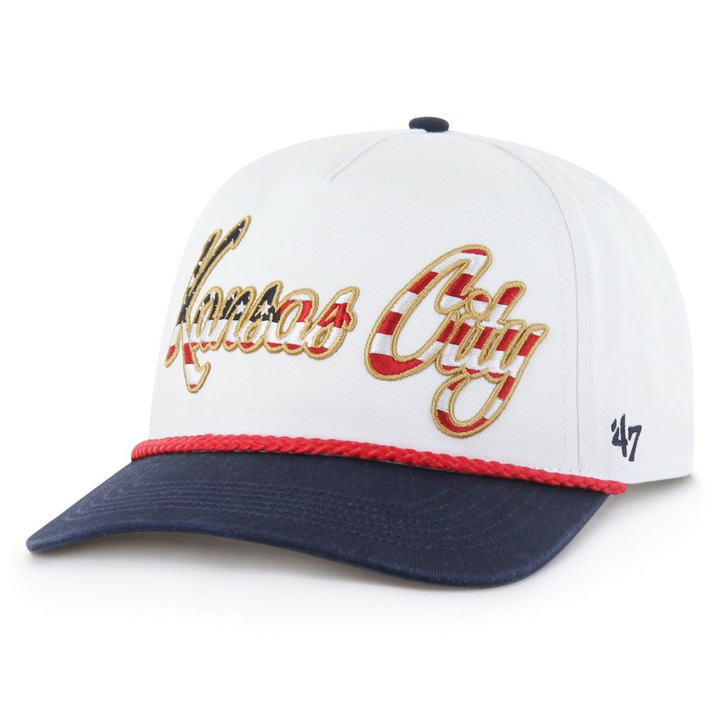 Kansas City Chiefs '47 Patriotic Overhand Hitch Adjustable Hat White | 47 brand