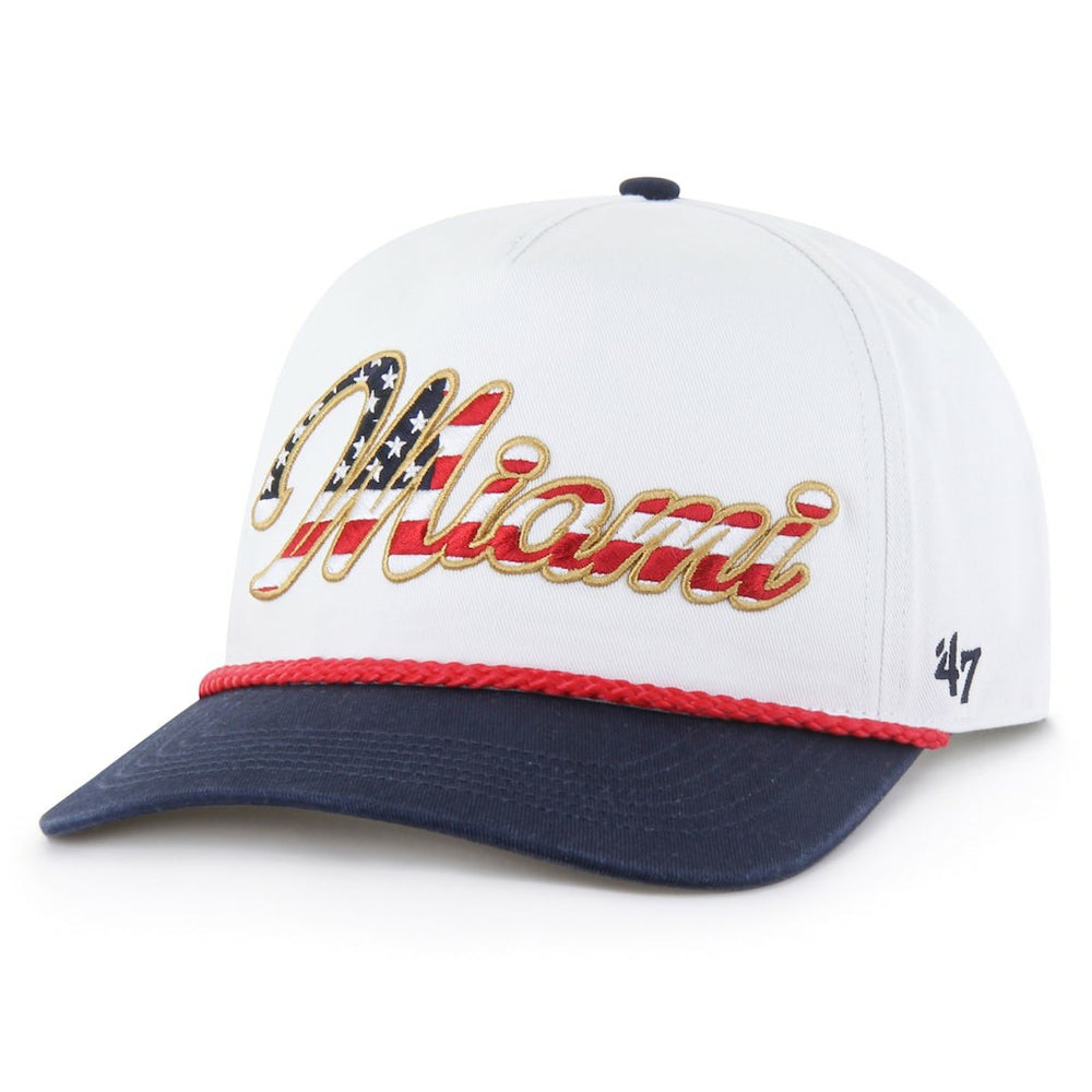 Miami Dolphins '47 Patriotic Overhand Hitch Adjustable Hat White | 47 brand