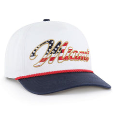 Miami Dolphins '47 Patriotic Overhand Hitch Adjustable Hat White | 47 brand