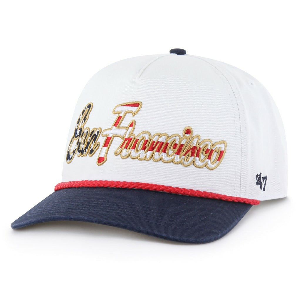 San Francisco 49ers '47 Patriotic Overhand Hitch Adjustable Hat White | 47 brand
