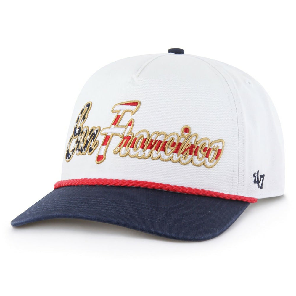 San Francisco 49ers '47 Patriotic Overhand Hitch Adjustable Hat White | 47 brand