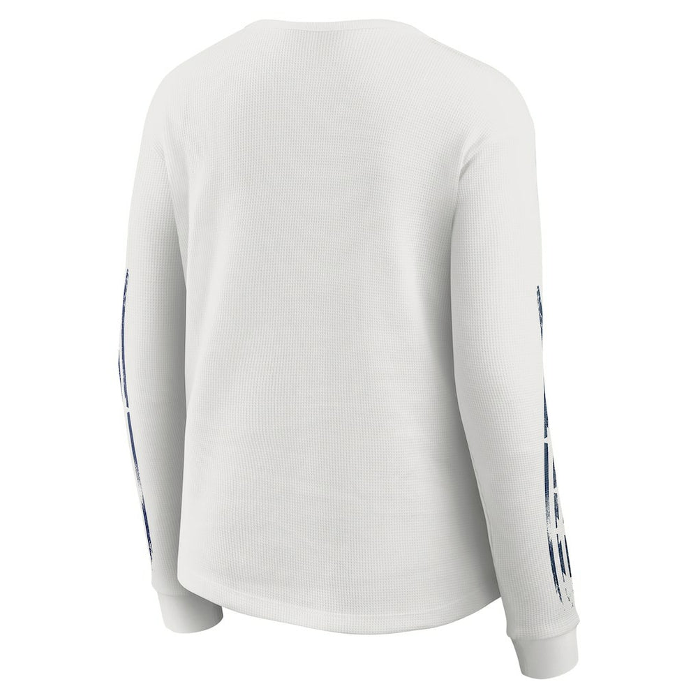 Dallas Cowboys WEAR by Erin Andrews Women's Graphic Waffle Long-Sleeve T-Shirt White | NFL