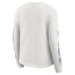 Dallas Cowboys WEAR by Erin Andrews Women's Graphic Waffle Long-Sleeve T-Shirt White | NFL