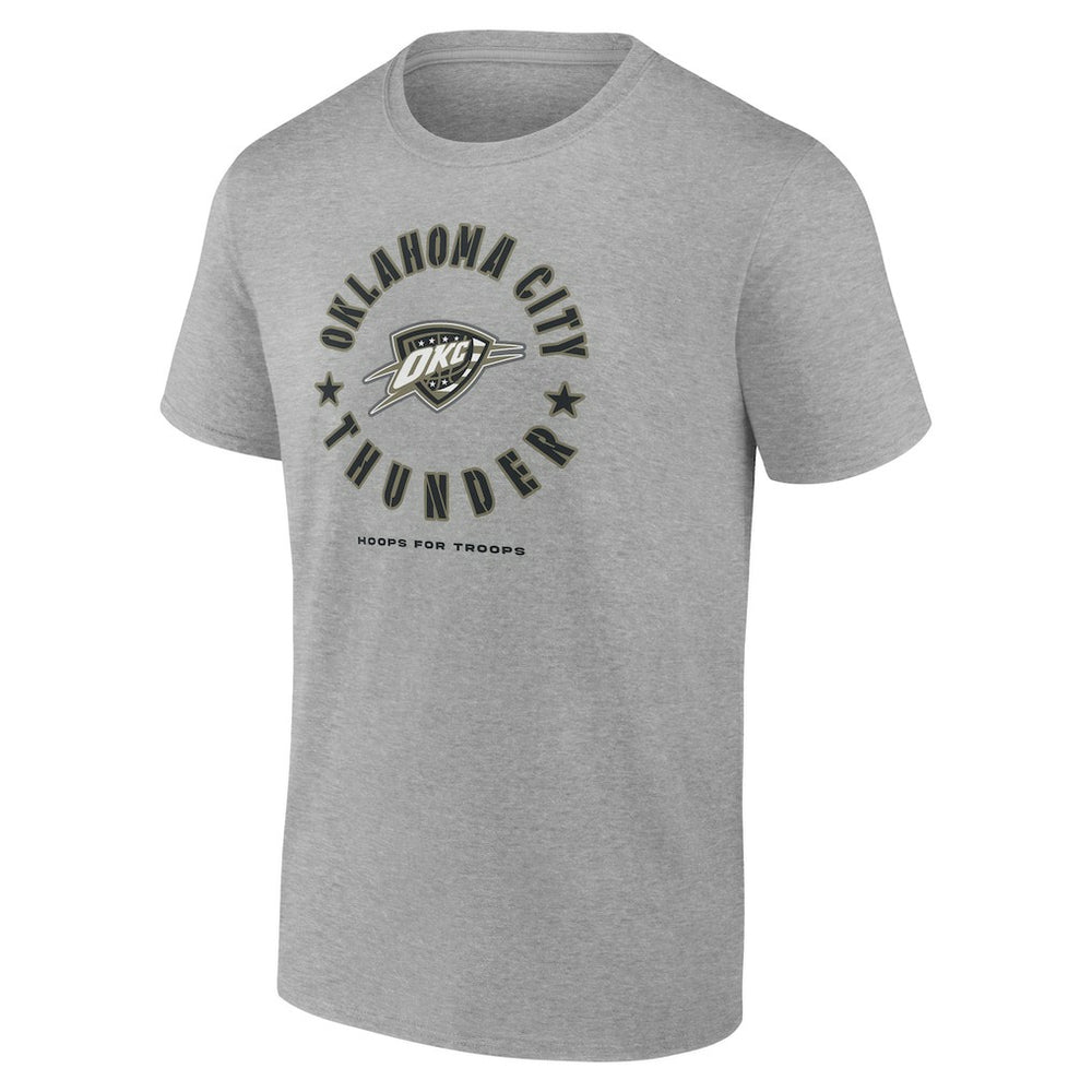 Oklahoma City Thunder Hoops for Troops T-Shirt Heather Gray - NBA