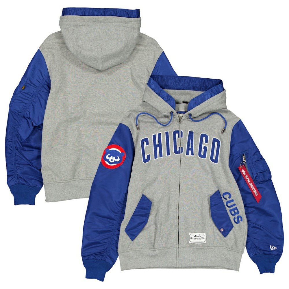 Chicago Cubs New Era x Alpha Industries Full-Zip Hoodie Jacket - MLB