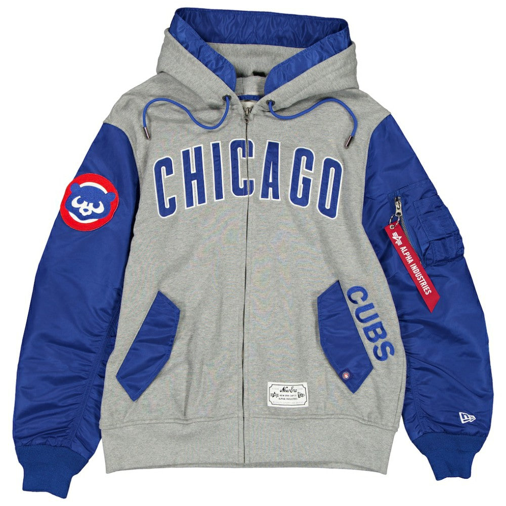 Chicago Cubs New Era x Alpha Industries Full-Zip Hoodie Jacket - MLB