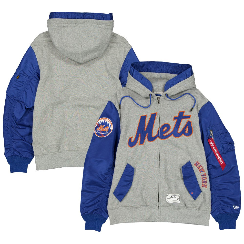 New York Mets New Era x Alpha Industries Full-Zip Hoodie Jacket - MLB
