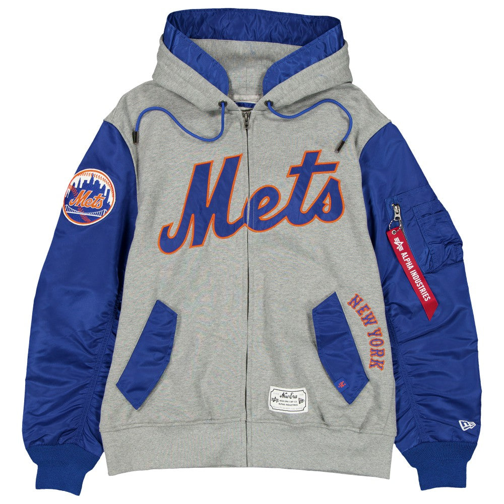 New York Mets New Era x Alpha Industries Full-Zip Hoodie Jacket - MLB