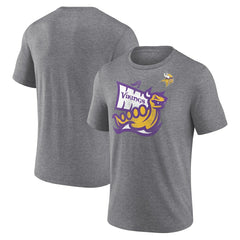 Minnesota Vikings Hot Route Tri-Blend T-Shirt Heather Gray | NFL