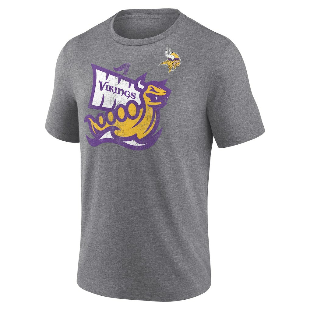 Minnesota Vikings Hot Route Tri-Blend T-Shirt Heather Gray | NFL