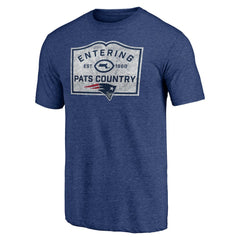 New England Patriots Hot Route Tri-Blend T-Shirt Navy | NFL