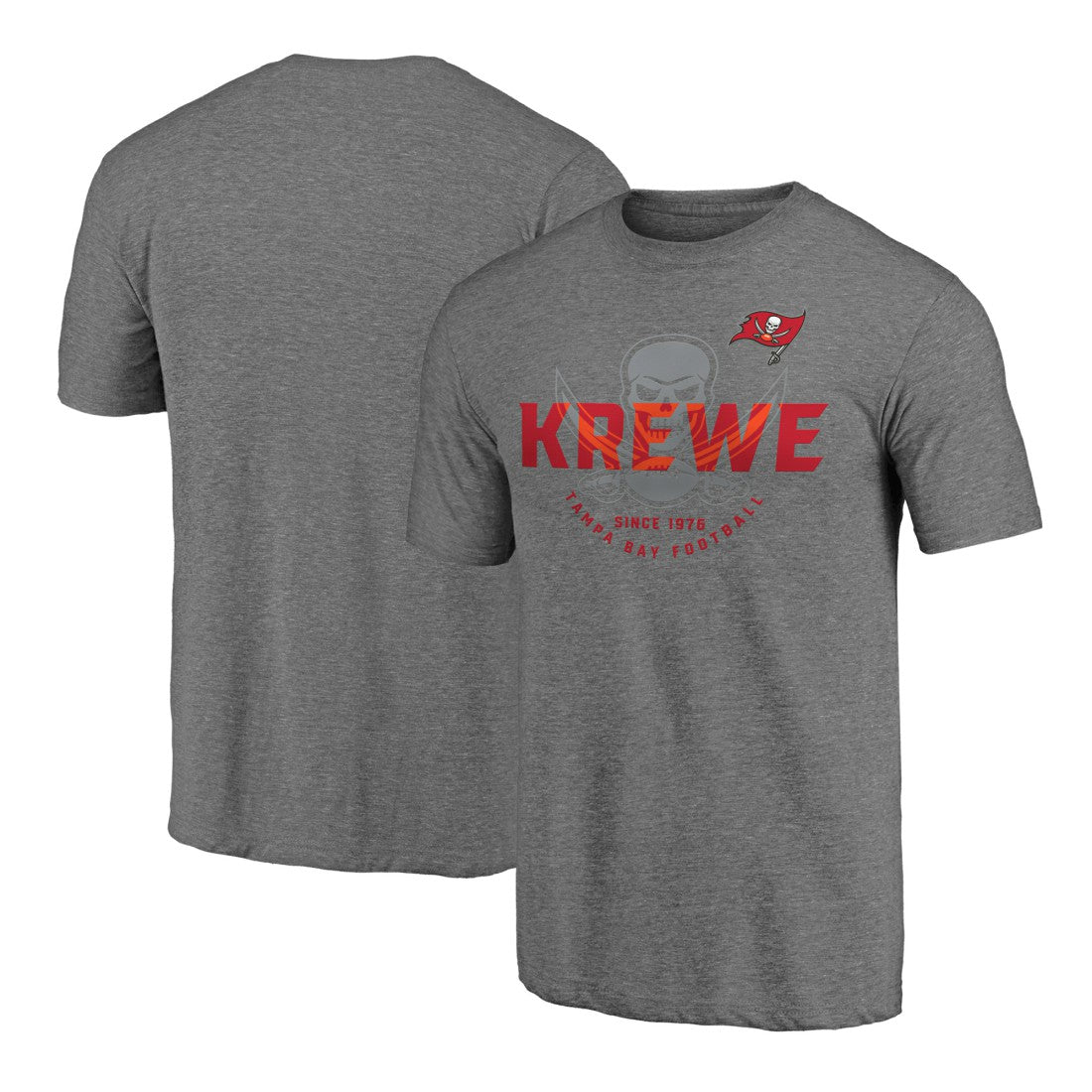 Tampa Bay Buccaneers Hot Route Tri-Blend T-Shirt Heather Gray | NFL