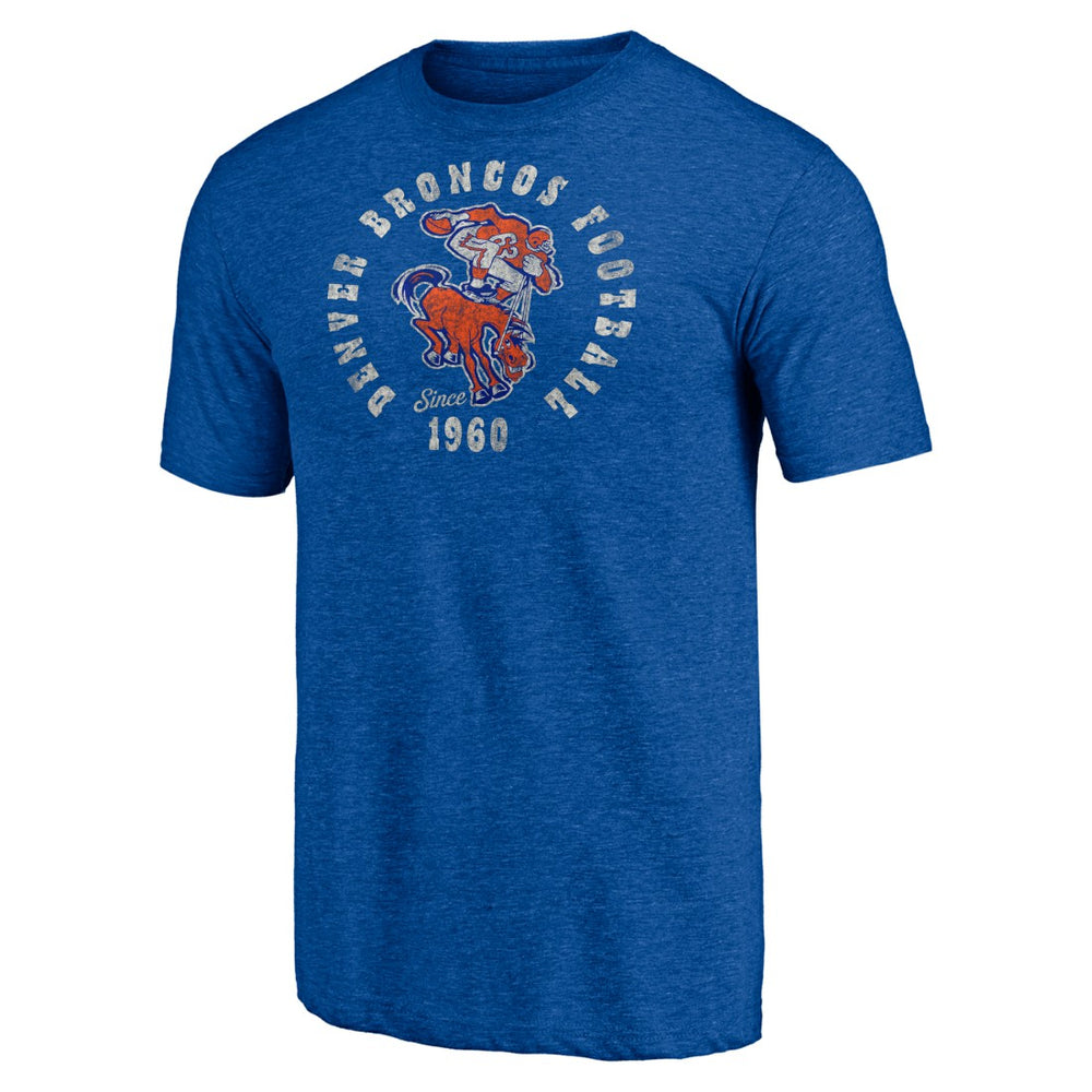 Denver Broncos Vintage Tri-Blend T-Shirt Royal | NFL
