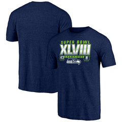 Seattle Seahawks Vintage Tri-Blend T-Shirt College Navy | NFL