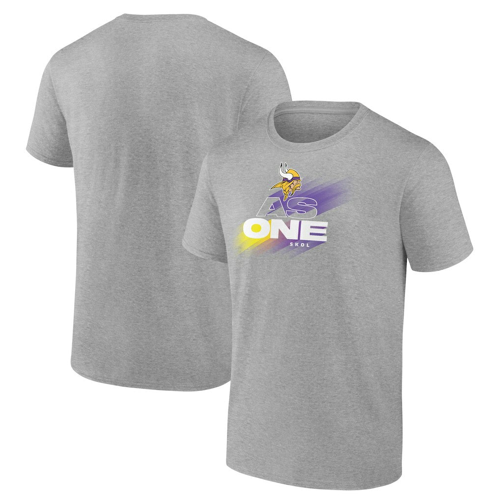 Minnesota Vikings As One Skol T-Shirt Heather Gray | NFL