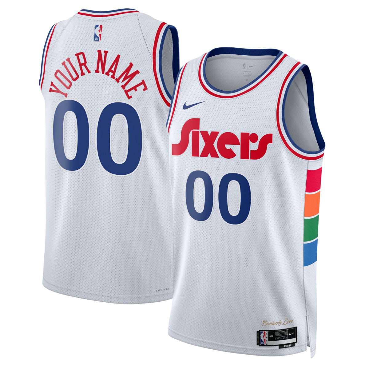 Philadelphia 76ers Unisex 2024/25 Custom Swingman Jersey City Edition White - NBA