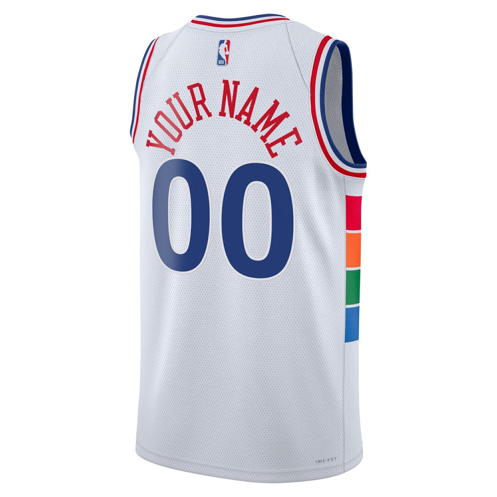 Philadelphia 76ers Unisex 2024/25 Custom Swingman Jersey City Edition White - NBA