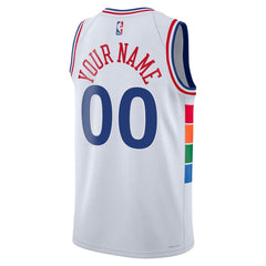 Philadelphia 76ers Unisex 2024/25 Custom Swingman Jersey City Edition White - NBA