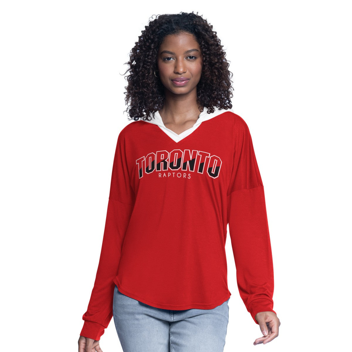 Toronto Raptors G-III 4Her by Carl Banks Women's Bench Player Oversized Long Sleeve Hooded Top Red - NBA