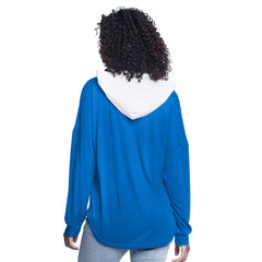 Dallas Mavericks G-III 4Her by Carl Banks Women's Bench Player Oversized Long Sleeve Hooded Top Blue - NBA