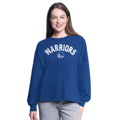 Golden State Warriors G-III 4Her by Carl Banks Women's Athletic Pullover Sweatshirt Royal - NBA