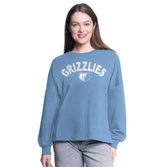 Memphis Grizzlies G-III 4Her by Carl Banks Women's Athletic Pullover Sweatshirt Light Blue - NBA