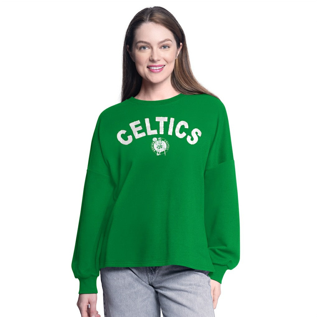 Boston Celtics G-III 4Her by Carl Banks Women's Athletic Pullover Sweatshirt Kelly Green - NBA