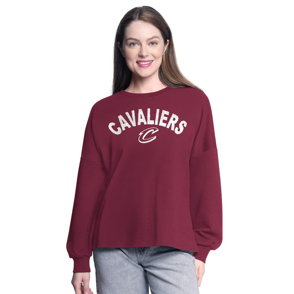 Cleveland Cavaliers G-III 4Her by Carl Banks Women's Athletic Pullover Sweatshirt Wine - NBA