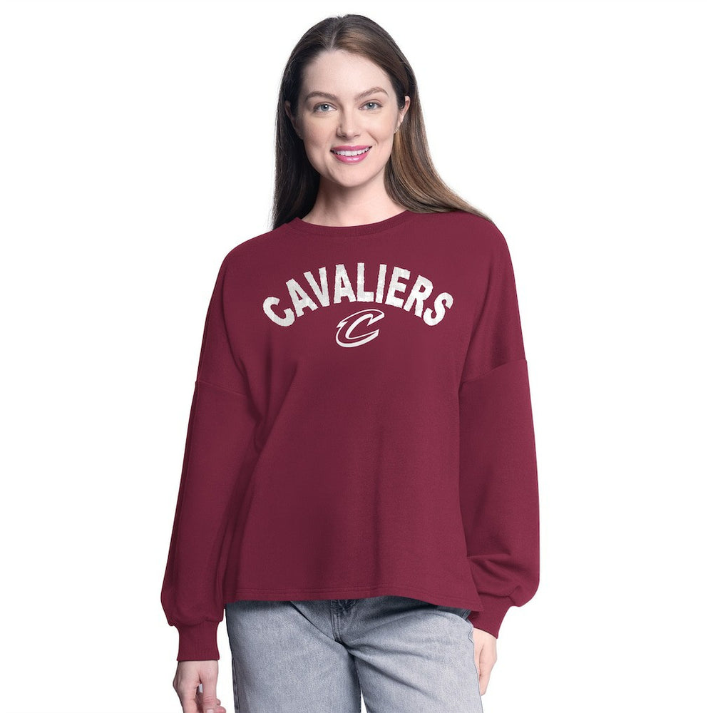 Cleveland Cavaliers G-III 4Her by Carl Banks Women's Athletic Pullover Sweatshirt Wine - NBA