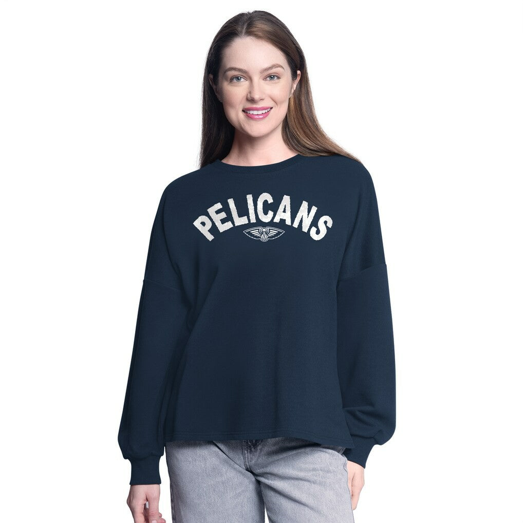 New Orleans Pelicans G-III 4Her by Carl Banks Women's Athletic Pullover Sweatshirt Navy - NBA
