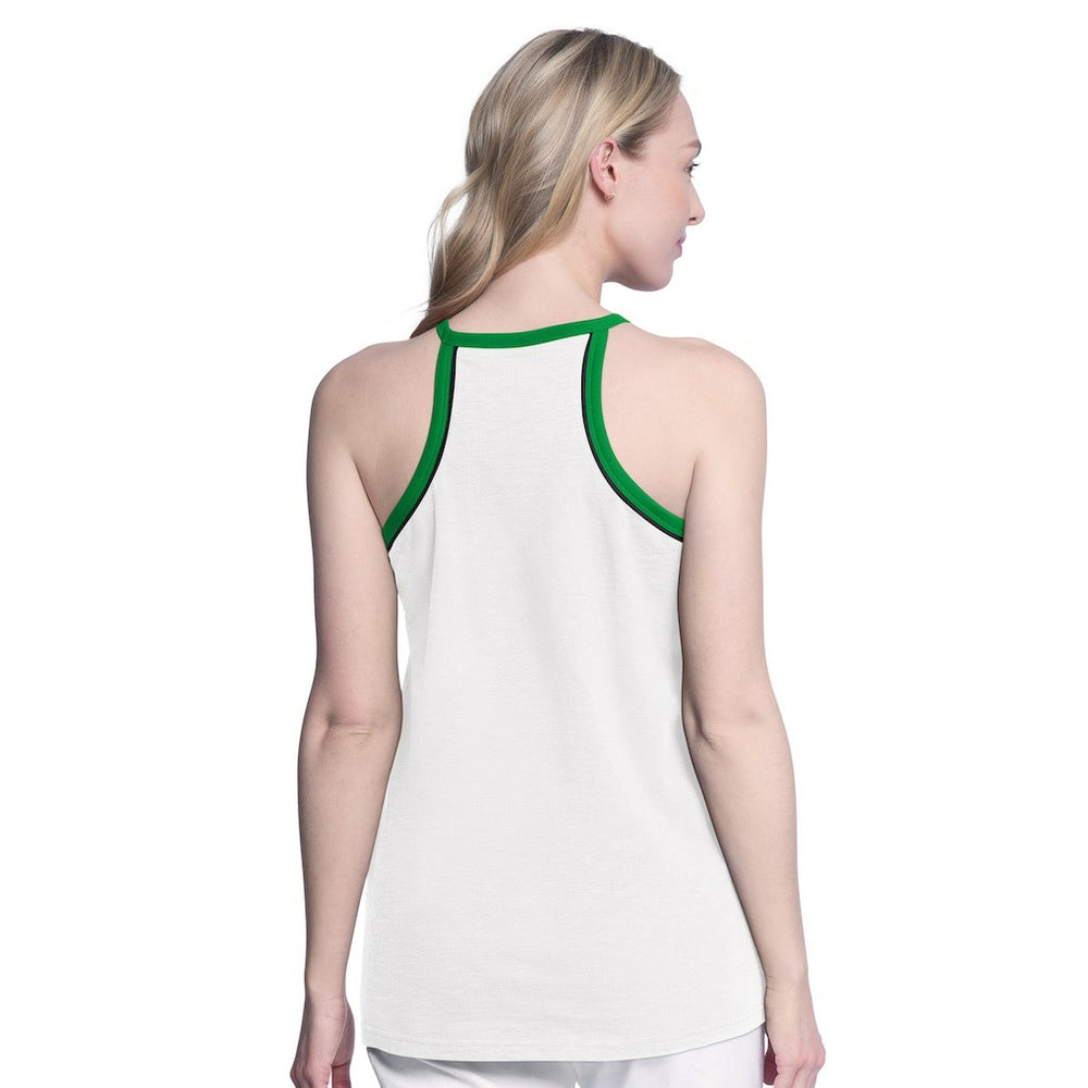 Boston Celtics G-III 4Her by Carl Banks Women's Curveball Racerback Scoop Neck Slub Tank Top White - NBA