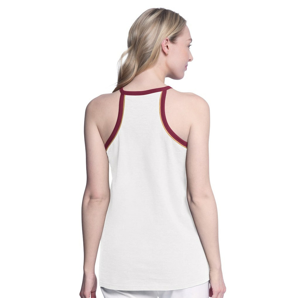 Cleveland Cavaliers G-III 4Her by Carl Banks Women's Curveball Racerback Scoop Neck Slub Tank Top White - NBA