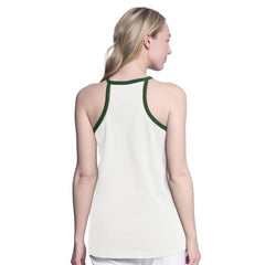 Milwaukee Bucks G-III 4Her by Carl Banks Women's Curveball Racerback Scoop Neck Slub Tank Top White - NBA