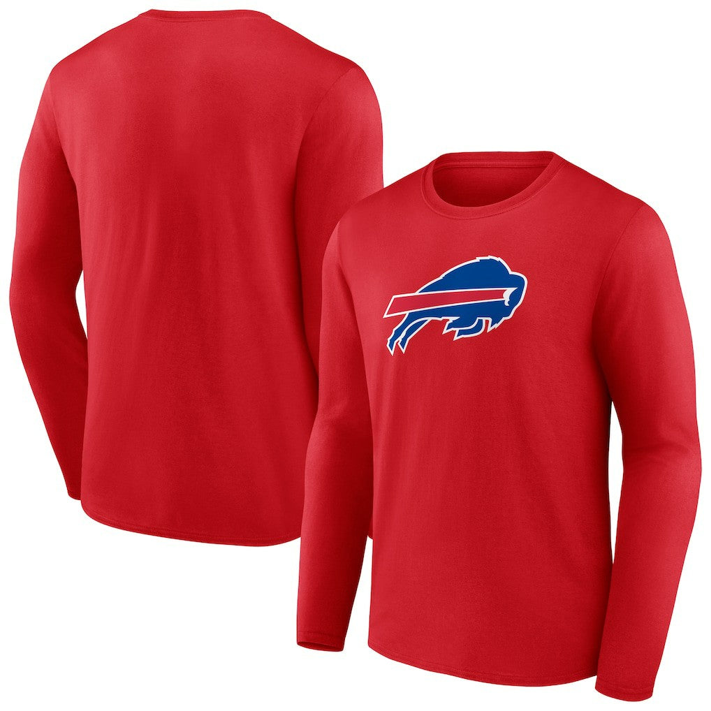 Buffalo Bills Primary Logo Long Sleeve T-Shirt Red | NFL