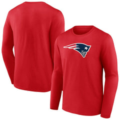 New England Patriots Primary Logo Long Sleeve T-Shirt Red | NFL