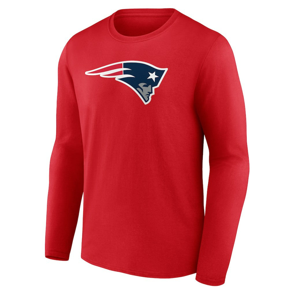 New England Patriots Primary Logo Long Sleeve T-Shirt Red | NFL
