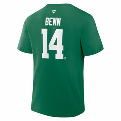Jamie Benn Dallas Stars Fanatics Captain Authentic Stack Name & Number T-Shirt - Kelly Green - NHL