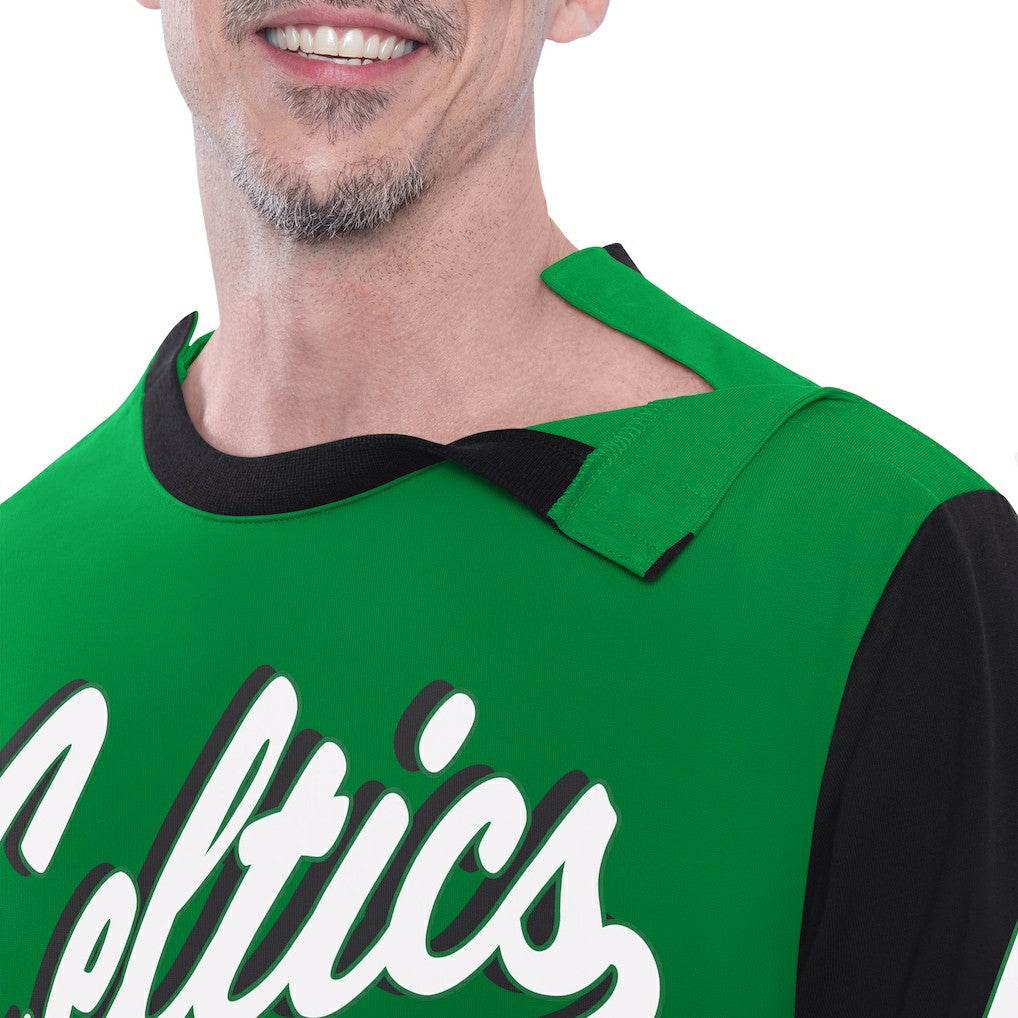 Boston Celtics G-III Sports by Carl Banks Adaptive Rugby Long Sleeve Top Green - NBA